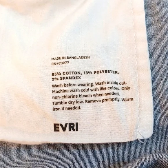 EVRI High Rise Skinny Stretch Jeans 22 Women's Long Dark Wash - Picture 6 of 6